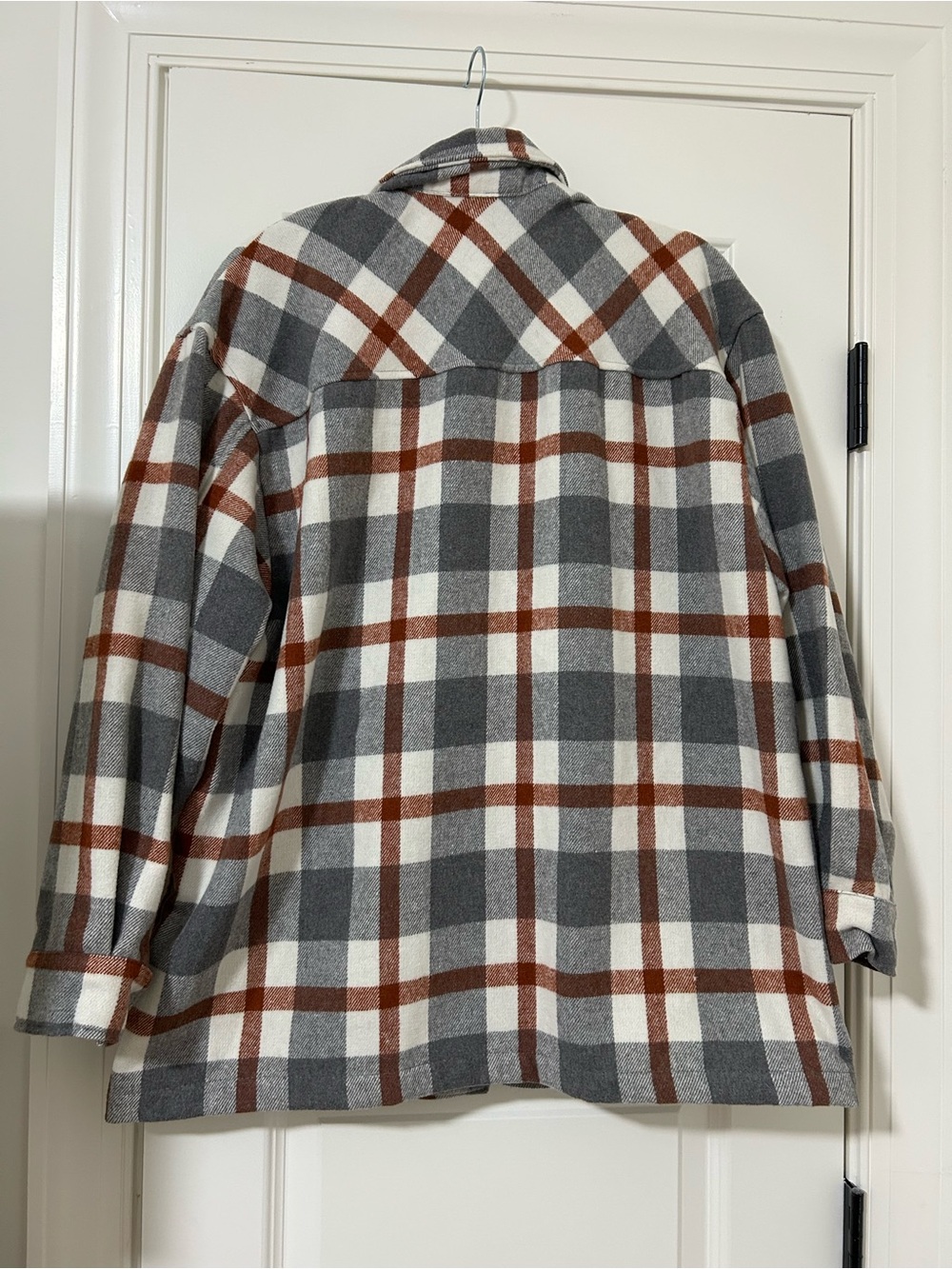 Plaid Button-Up Shacket - Picture 4 of 4